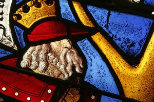 Window depicting the Tree of Jesse: King by French School